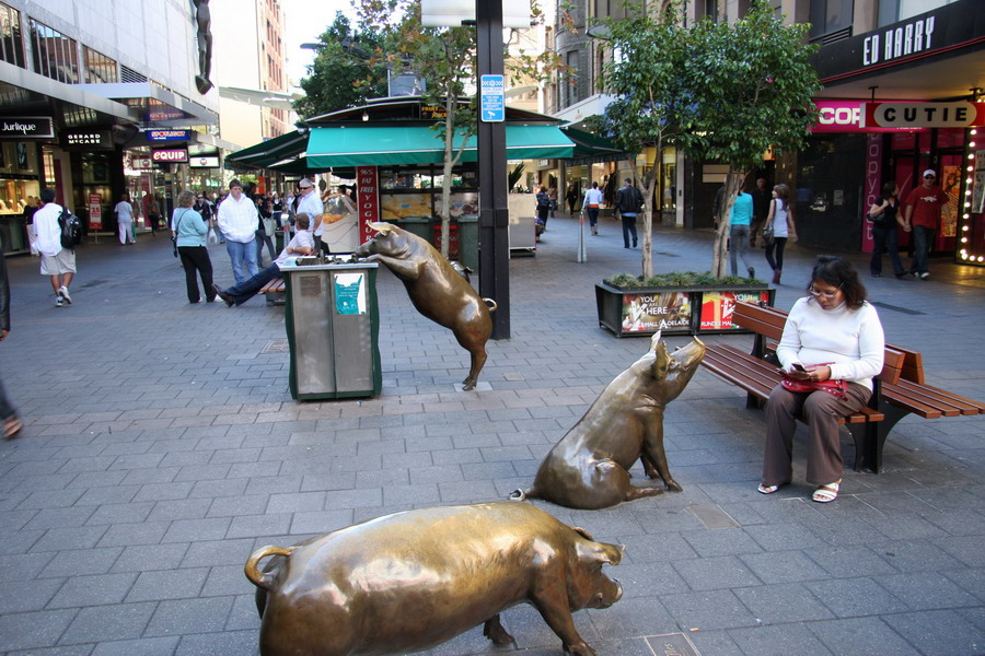 Bronze pigs